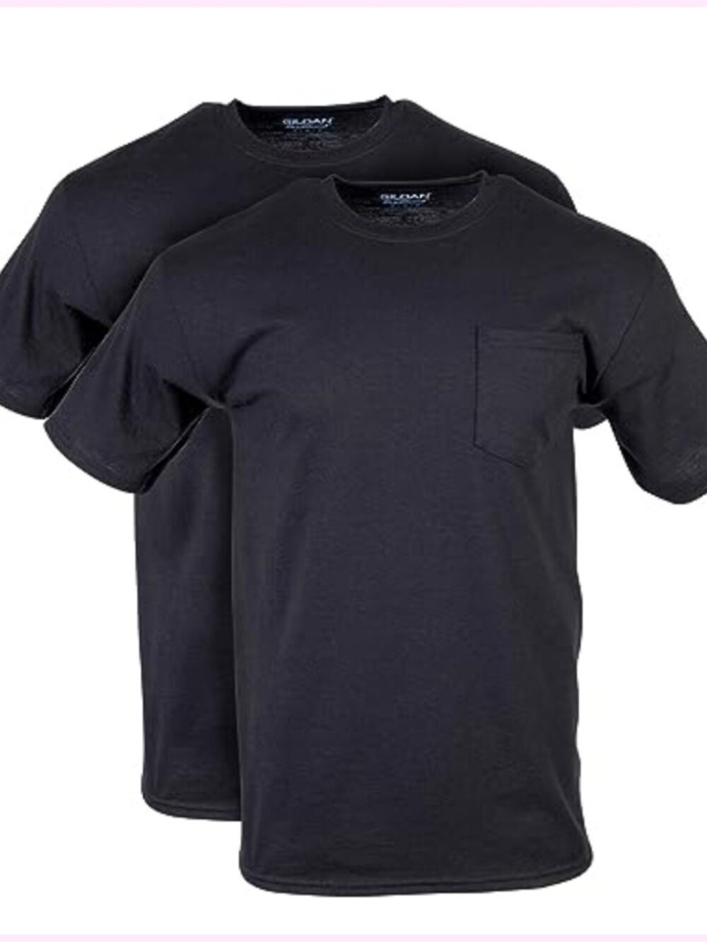 Gildan Unisex Adult DryBlend Workwear T-Shirts with Pocket, 2-Pack - 50% Cotton